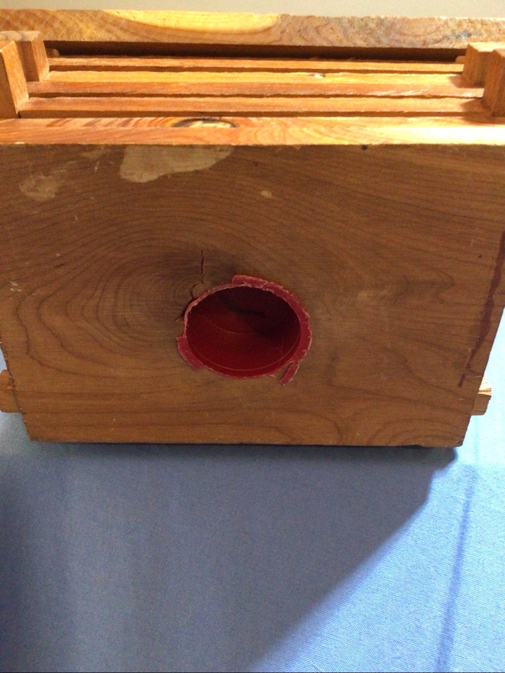 Vintage Log Cabin Bank Chamberlain, South Dakota. Red Cedar Souvenir - Picture 5 of 5